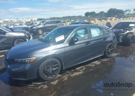 2025 Honda Civic Sport из США, поврежденный, VIN 2HGFE2F51SH593815